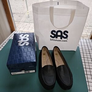 SAS Black Loafers Slip-On Shoes
